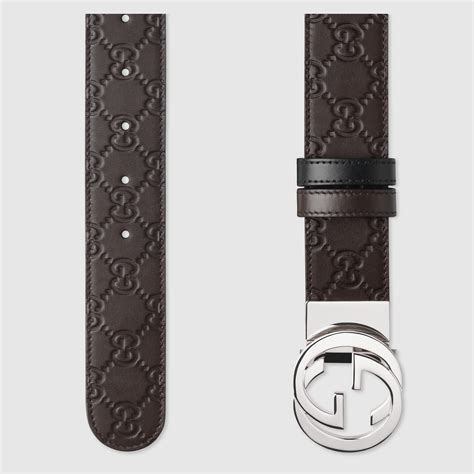 brown leather gucci belt|reversible Gucci signature belt.